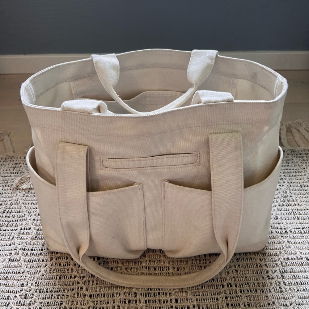 Dagne Dover Small Vida Cotton Toe Bag Natural
